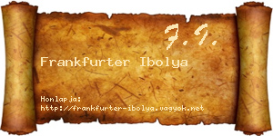 Frankfurter Ibolya névjegykártya